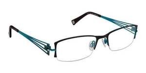 FYSH \ F-3448 \ BLACK  TURQUOISE \ 725 \ 52 - 18 \ 135 \ OPTICAL FRAMES